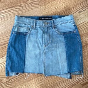 Express Asymmetrical Jean Skirt